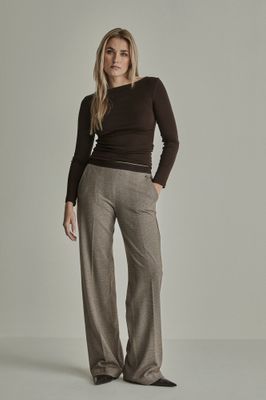 Para Mi Broek: Mira Elastic, Twill Jersey, Zig Zag Brown