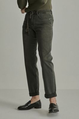 Para Mi Dames Jeans broek: Bobby, Green Smoke, Vintage denim, L30