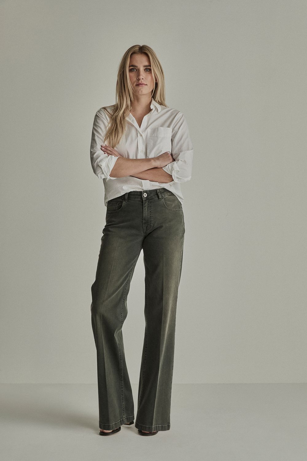 Para Mi Dames Jeans broek: EVE, Camel, Vintage denim, L30 ( KLEUR ZOALS STAAL LAATSTE FOTO )