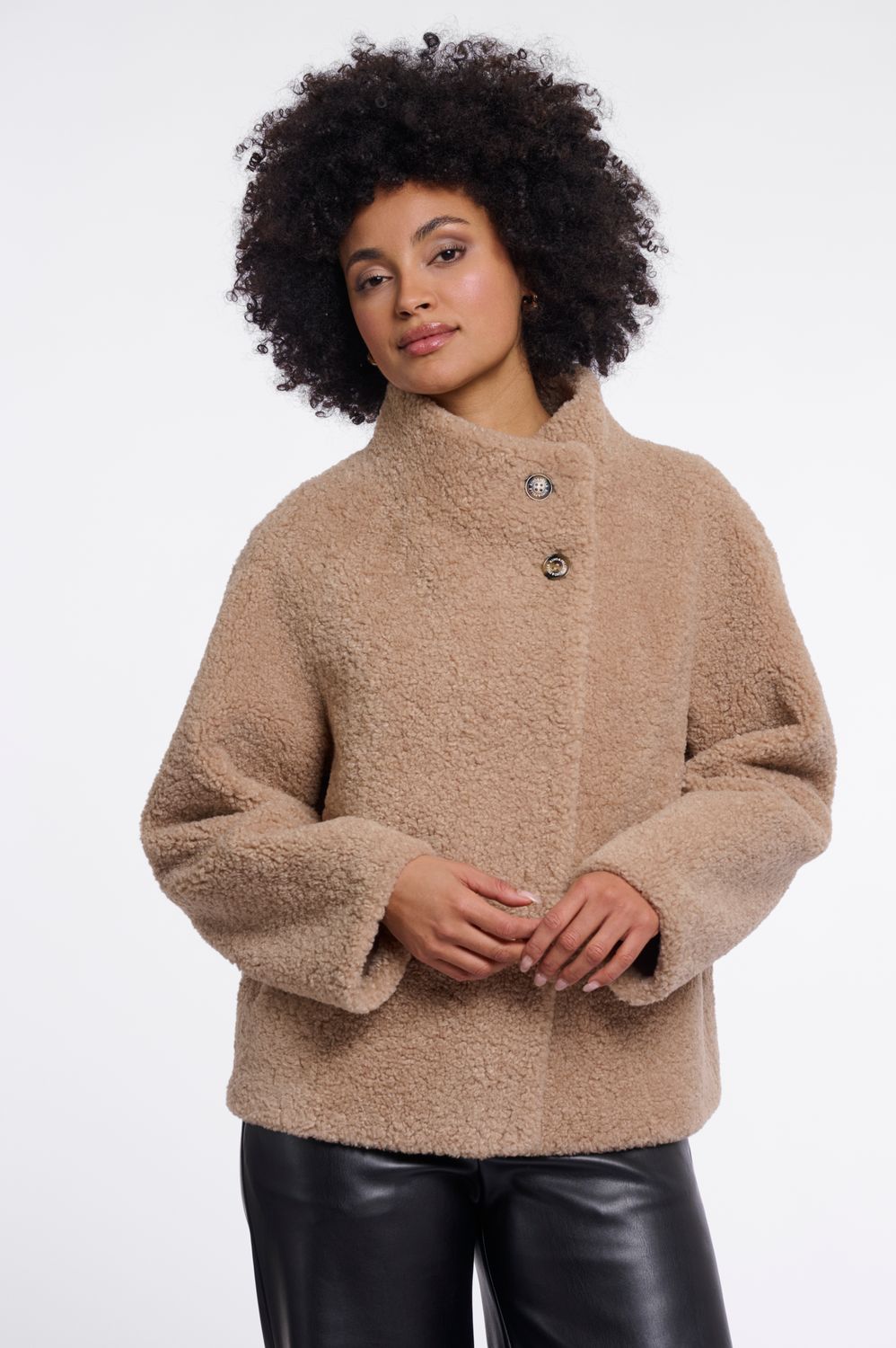 Rino &amp; Pelle Teddy jas: Denu, oat kleur