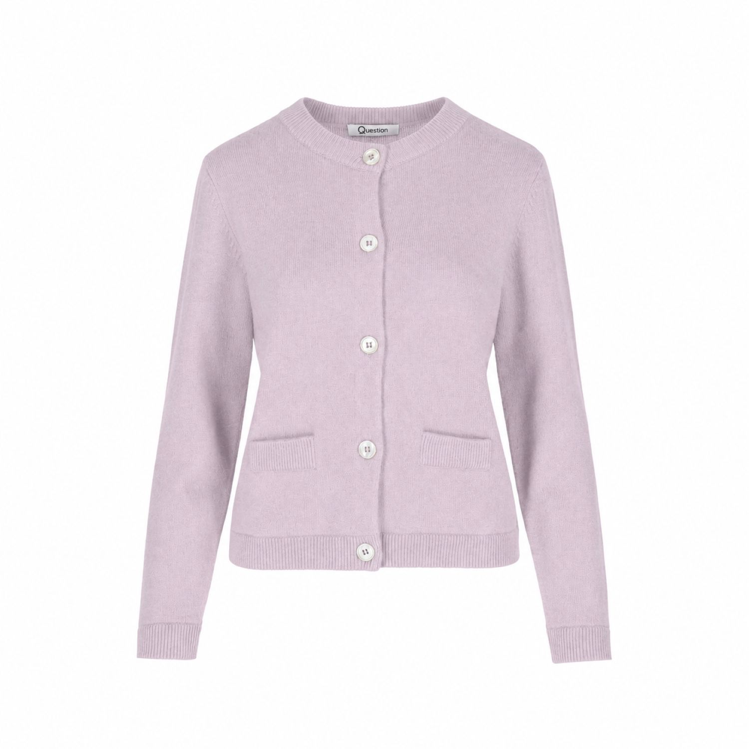 Punto One Fashion Gilet met knopen: Lila, Top Kwaliteit