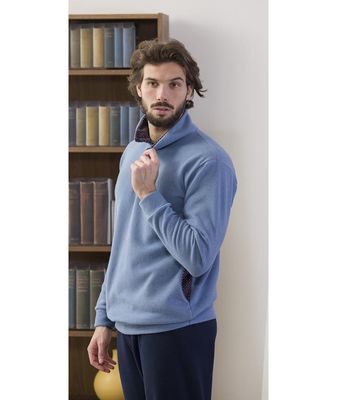 Gary heren pyjama: Blauw, Super warm, Punto Milano