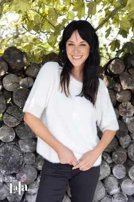 She goes Lala Pull: Marie Louise, Off White, warme trui