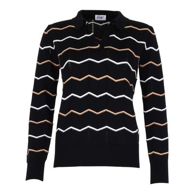 She goes Lala Dames trui: Maxima, Zwart / Camel