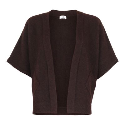 She goes Lala Gilet: Matilde, Brown, aangesneden mouw
