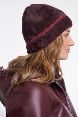 Rino &amp; Pelle Muts: Beanie, Fudge Sangria ( bordeau )