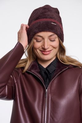Rino &amp; Pelle Muts: Beanie, Fudge Sangria ( bordeau )