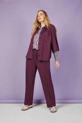 Mona Lisa Dames Blazer:  Violet / bordeau, duitse maten