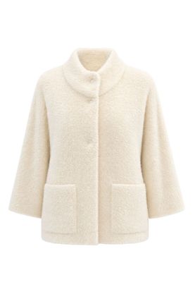 Frank Walder gilet met drukknopen: Ecru