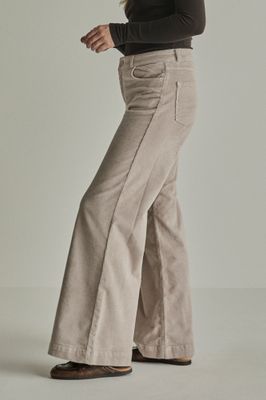 Para Mi Dames broek: Sharon, Ribfluweel, Ivory Grey, Vintage Corduroy