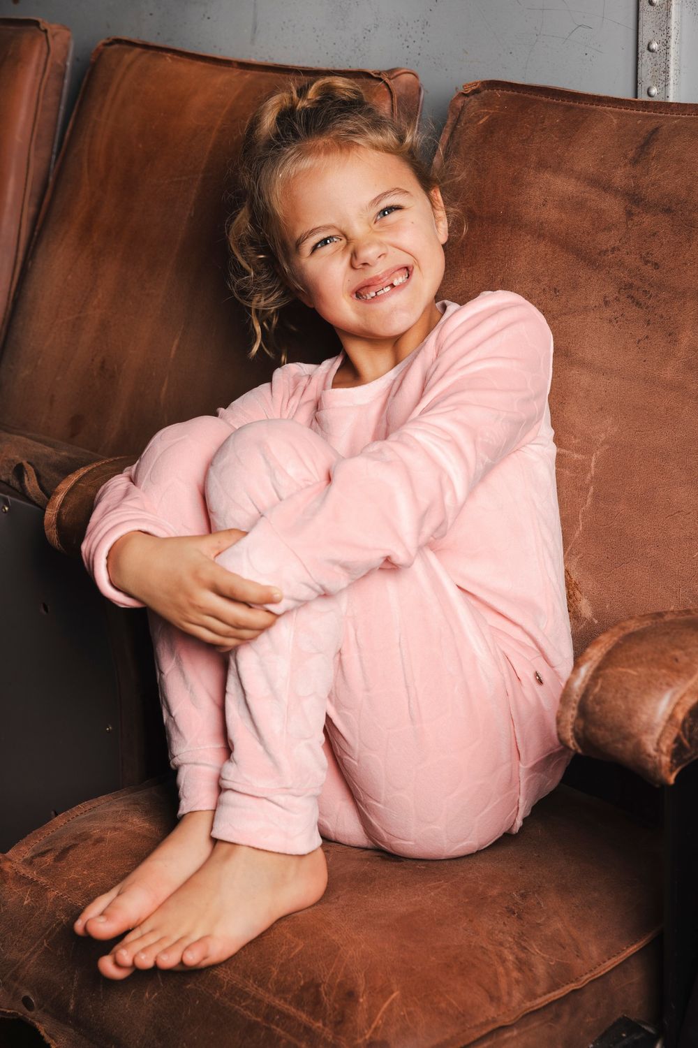 Pastunette Meisjes pyjama: Roze, Velours