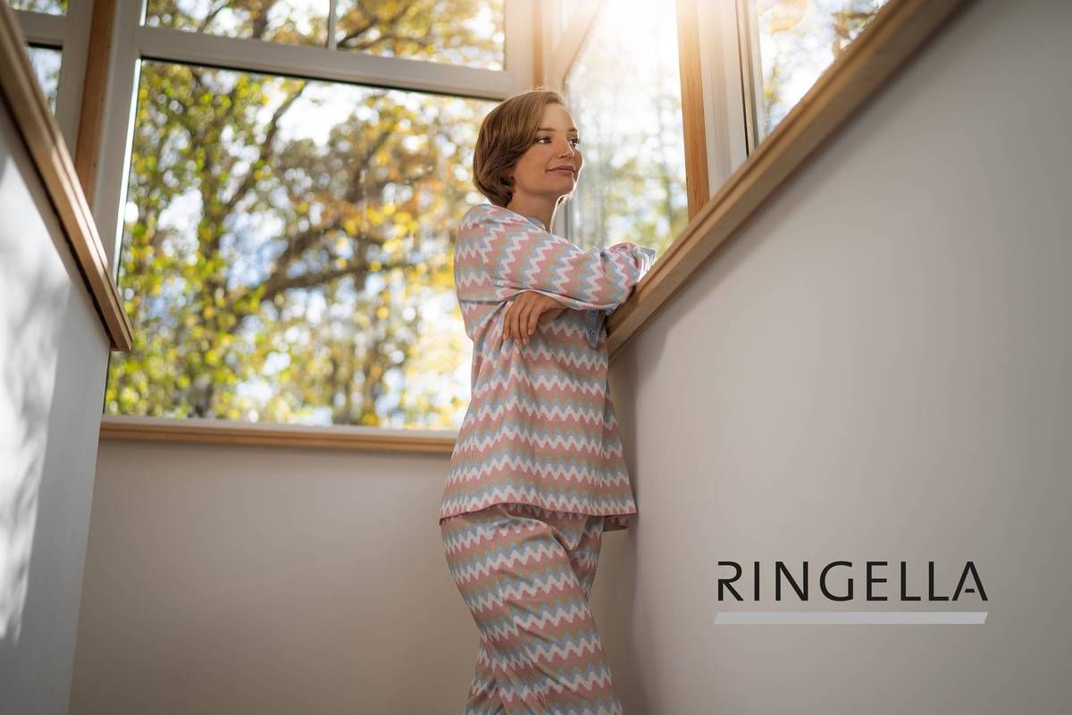 Ringella dames pyjama: Fjord ( blauw ), 100% katoen interlock