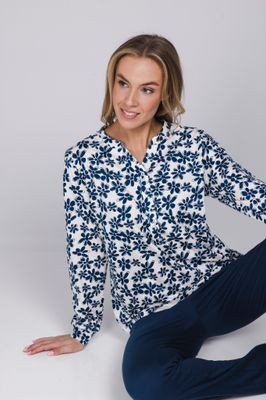 Pastunette Dames Pyjama: Blauw, tot maat 54