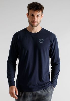 Tom Tailor Pyjama Heren: Blauw / carree broek