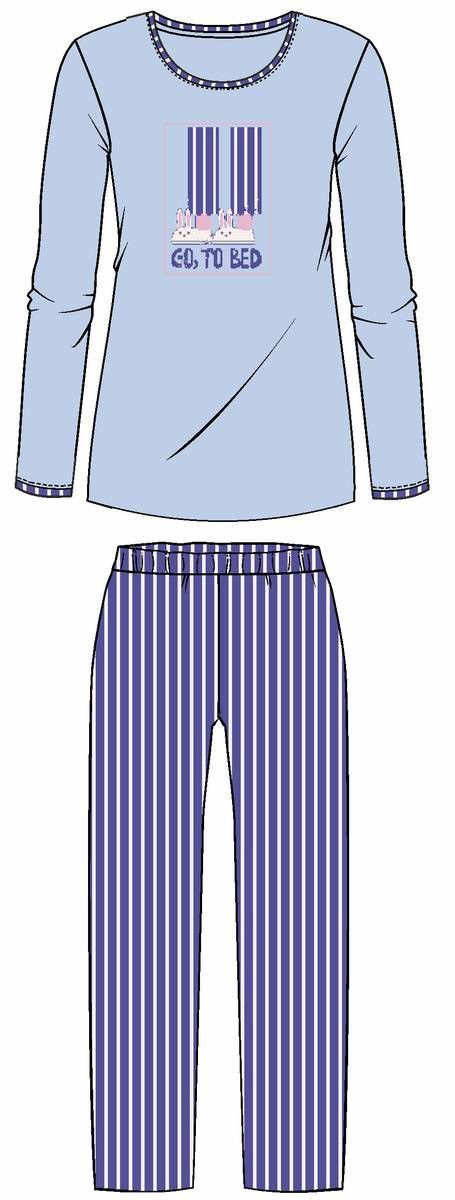 Ringella Dames Pyjama: Blauw, Katoen