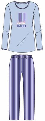 Ringella Dames Pyjama: Blauw, Katoen