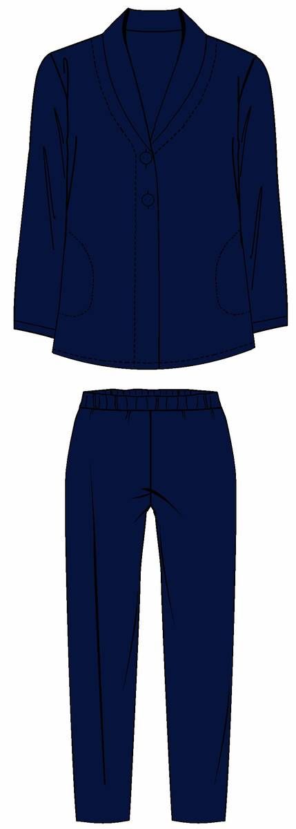 Ringella Dames Homewear: Blauw, Velours