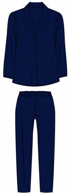 Ringella Dames Homewear: Blauw, Velours