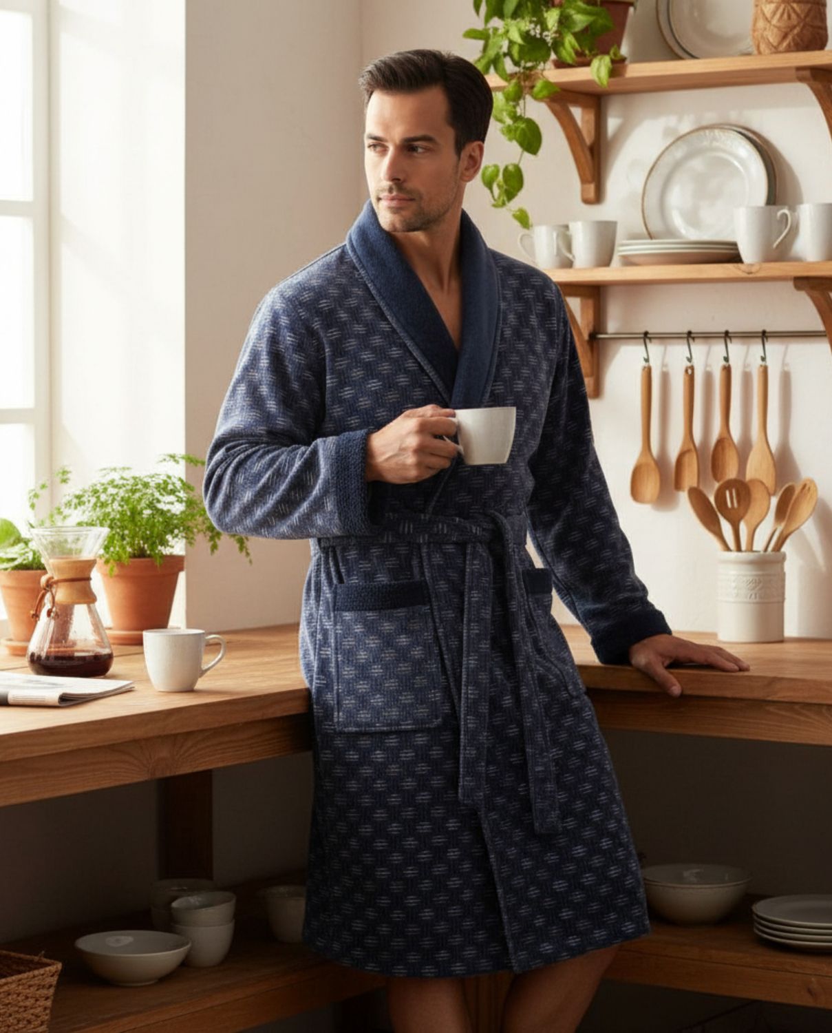 Egatex ( Soy ) Kamerjas Heren: Blauw, Super warm,