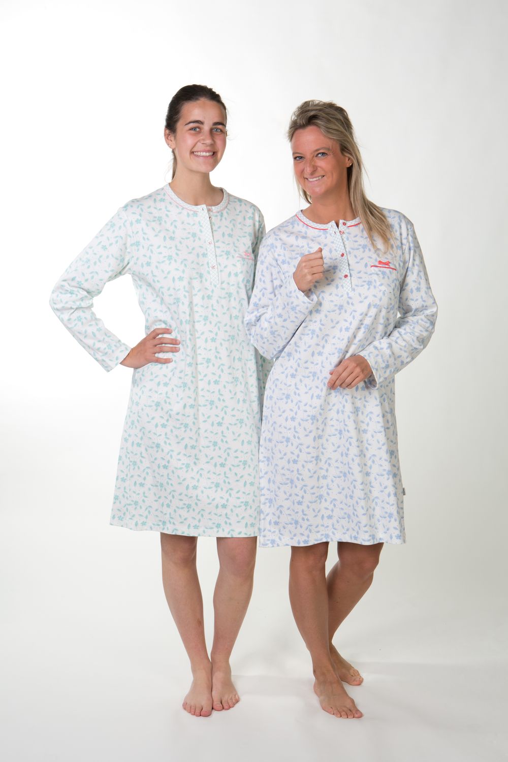 Perlina Dames nachthemd: Gabriella B 100cm, Ecru, Brushed
