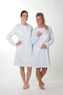 Perlina Dames nachthemd: Gabriella B 100cm, Ecru, Brushed