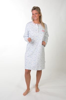 Perlina Dames nachthemd: Gabriella B 100cm, Ecru, Brushed