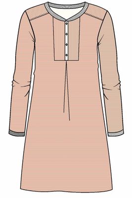 Ringella Nachthemd: Oranje / ecru, 95cm, Interlock