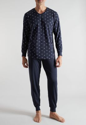 Ceceba Heren Pyjama: Katoen, Blauw, Tot 6XL