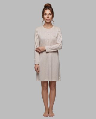 Egatex Nachthemd Dames: Beige, 95cm, interlock