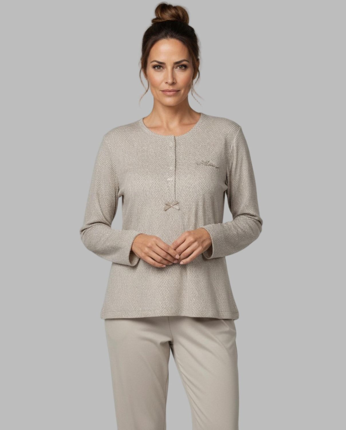 Egatex Pyjama Dames: Interlock, Beige