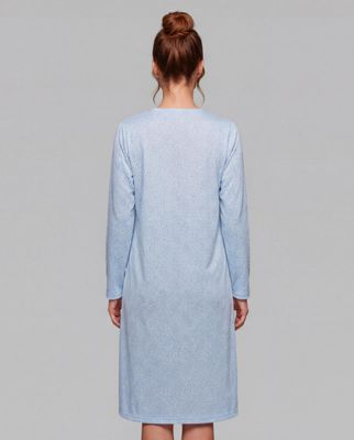 Egatex Nachthemd Dames: Blauw, 110cm, interlock