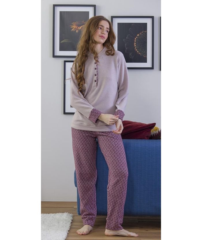 Gary Dames Pyjama: Donker Roze, Punto Milano