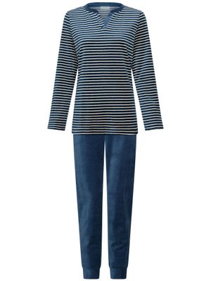 Pastunette Pyjama Dames: Blauw, Gestreept, velours