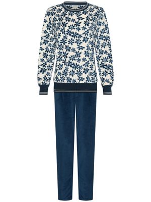 Pastunette Pyjama Dames: Blauw, Gebloemd, Fleece