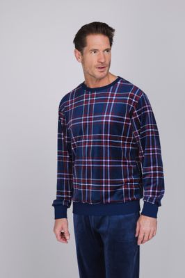 Pastunette heren pyjama: Fleece, Blauw
