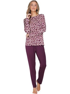 Pastunette Dames pyjama: Dark Red, Modal