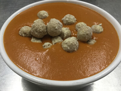 tomatenroomsoep met balletjes