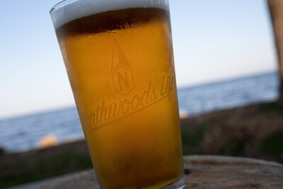 Northwoods Life Etched Pint Glass