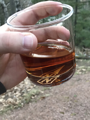 Etched Whiskey Glass