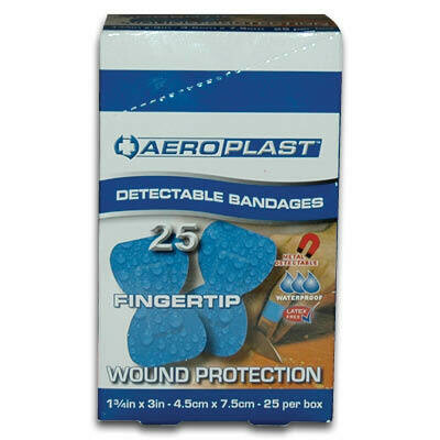 AeroPlast® Metal Detectable Fingertip Lg1-3/4" x 3" (25/bx)