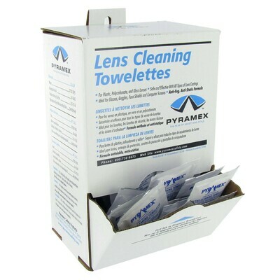Pyramex Lens Cleaning Towelettes - Box of 100 Pyramex Lens Cleaning Towelettes - Box of 100