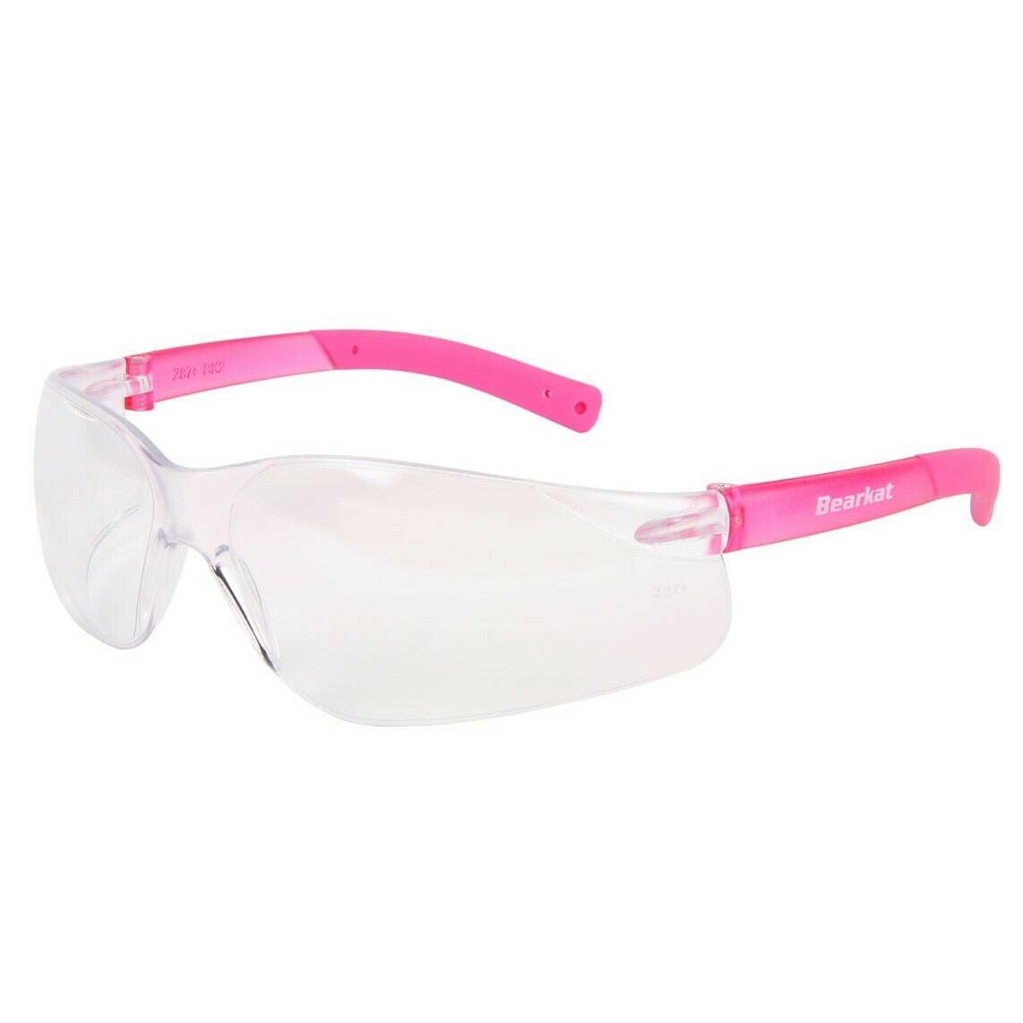Crews BearKat Small Frame Pink Temple Safety Glasses