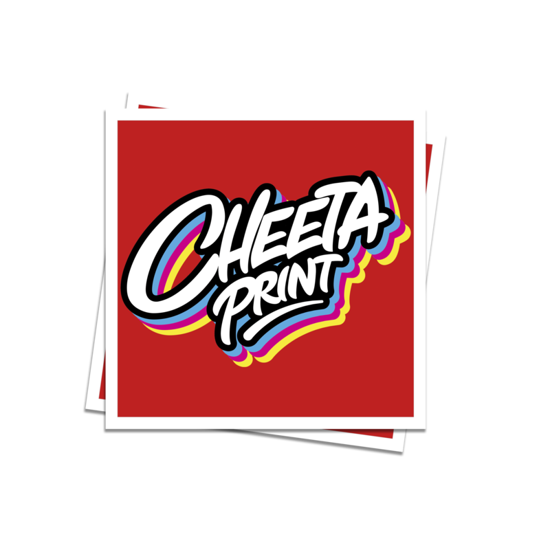 100 Full Color Square Stickers