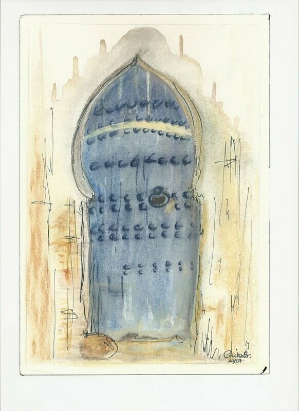 Porte bleue