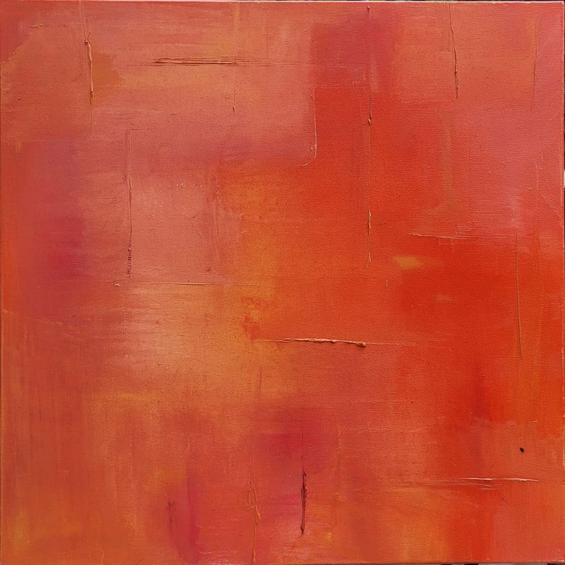 Carré Orange - Série Carrés Abstraits