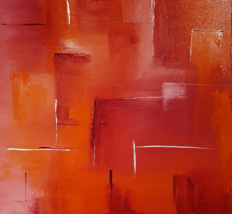 Carré Rouge - Série Carrés Abstraits