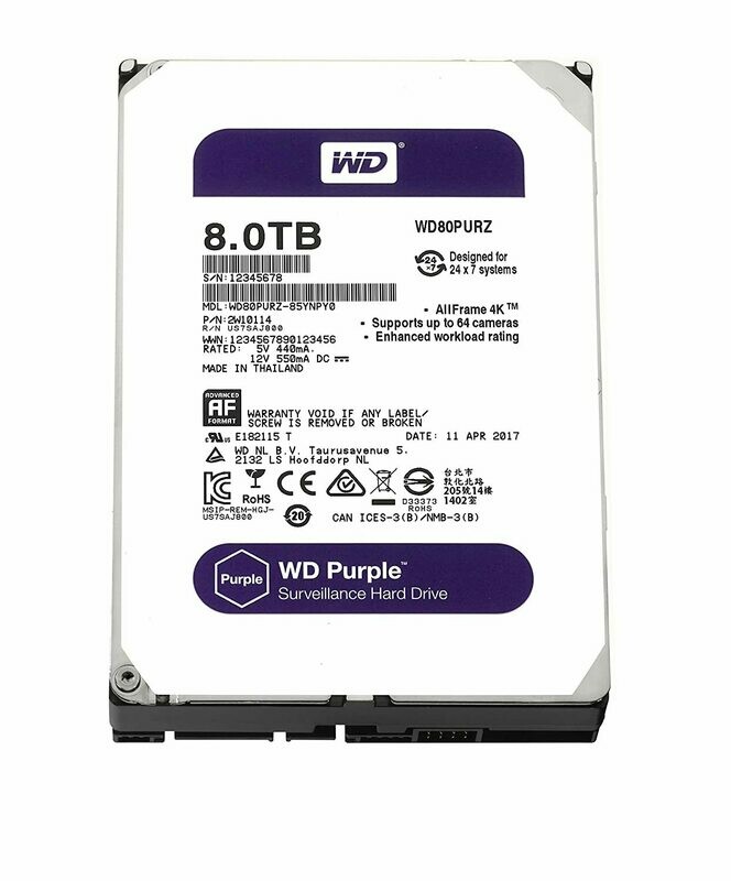 WD 8TB Hard Drive WD80PURZ