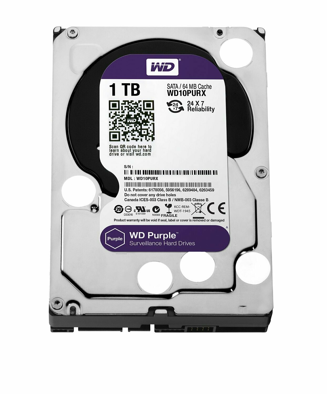WD 1TB Hard Drive WD10PURZ