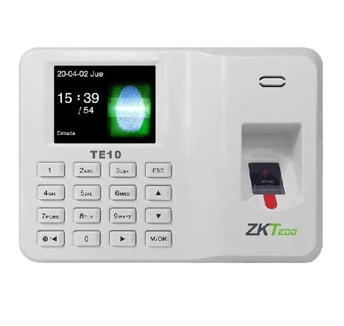 ZK Time and Attendance Terminal w/Fingerprint Reader TE10