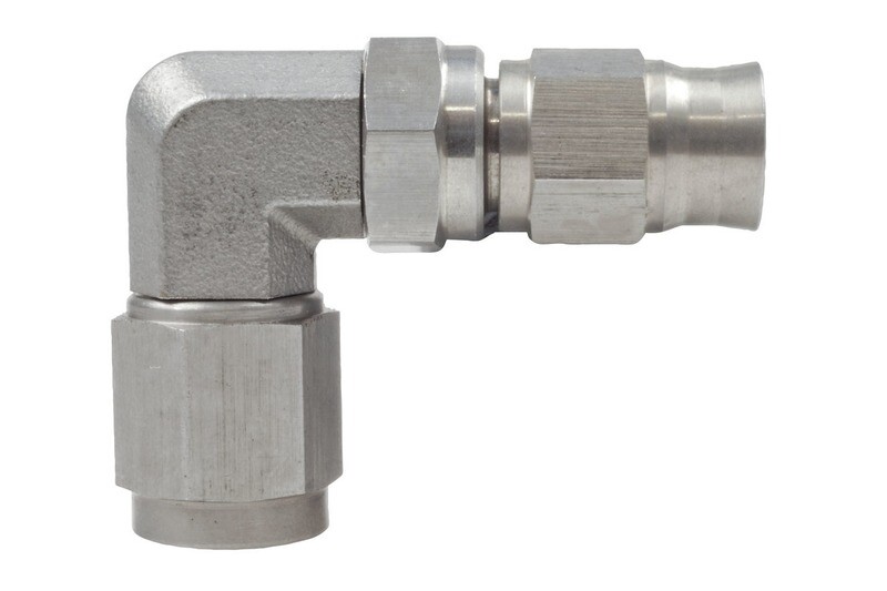 Raceworks AN-3 90 degree 200 Series Teflon Hose End (Stainless)
